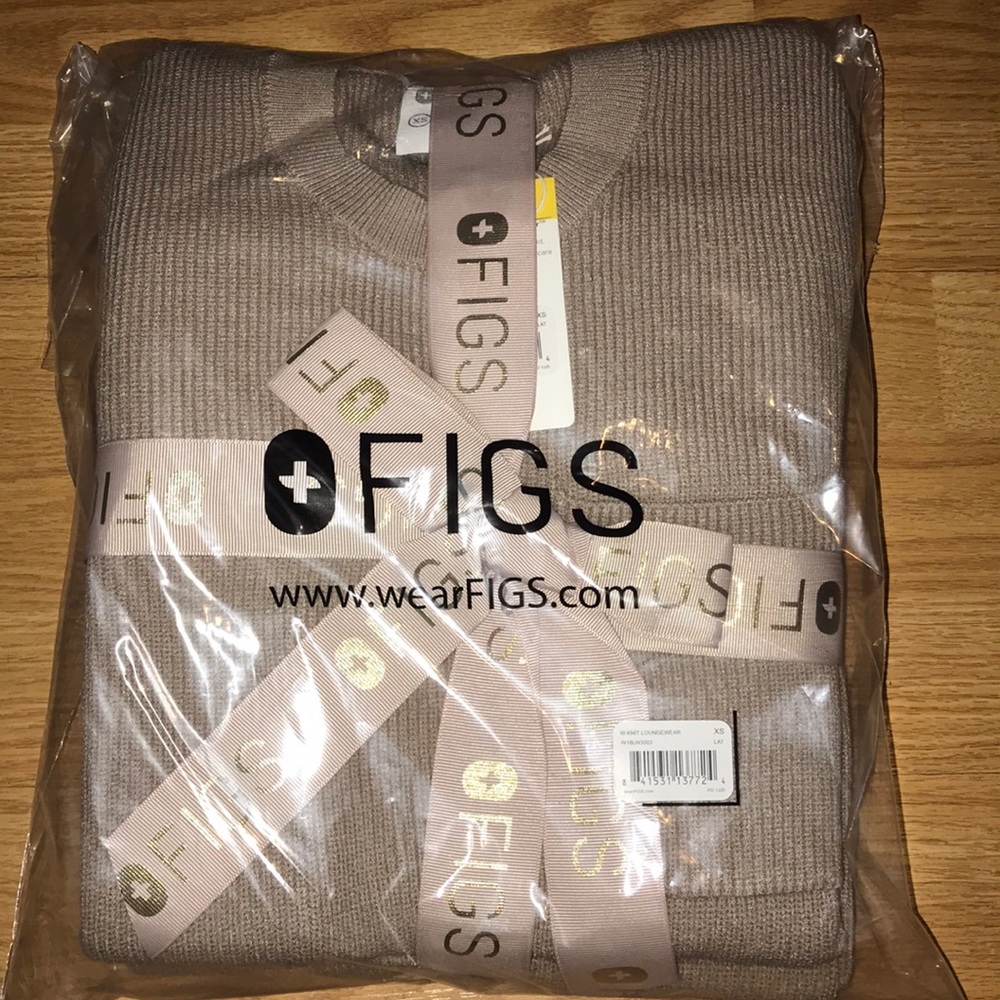 FIGS knit latte loungewear